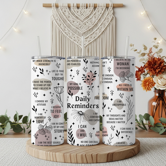 Motivational Quote Tumbler — The Daily Affirmation Gift She'll Love