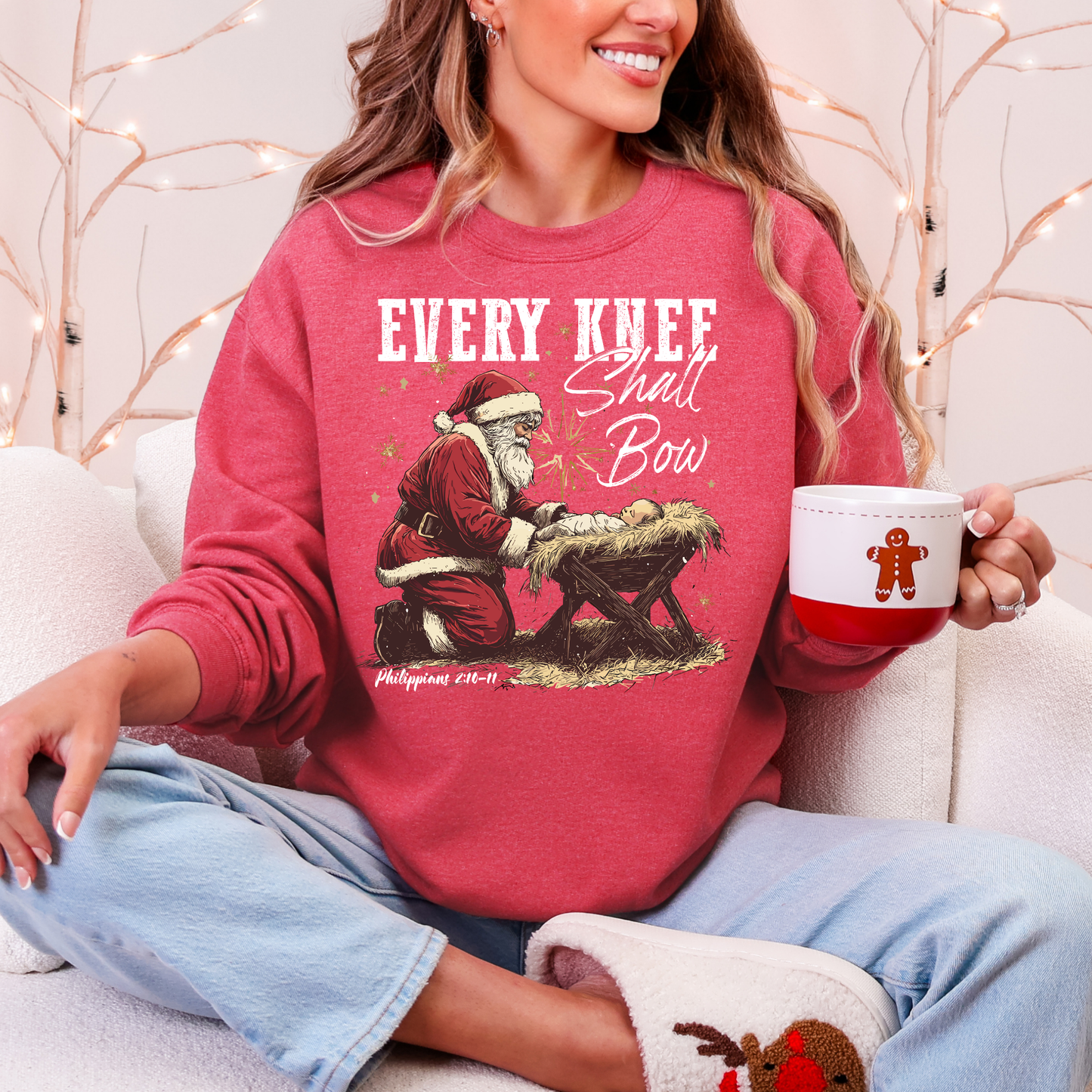 Every Knee Shall Bow | Christian Christmas Sweatshirt