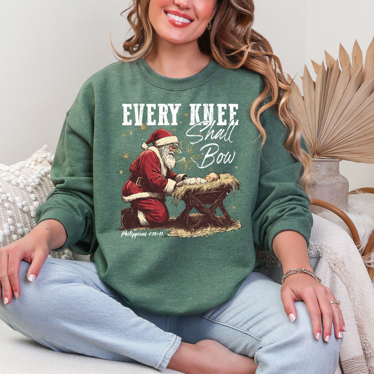 Every Knee Shall Bow | Christian Christmas Sweatshirt