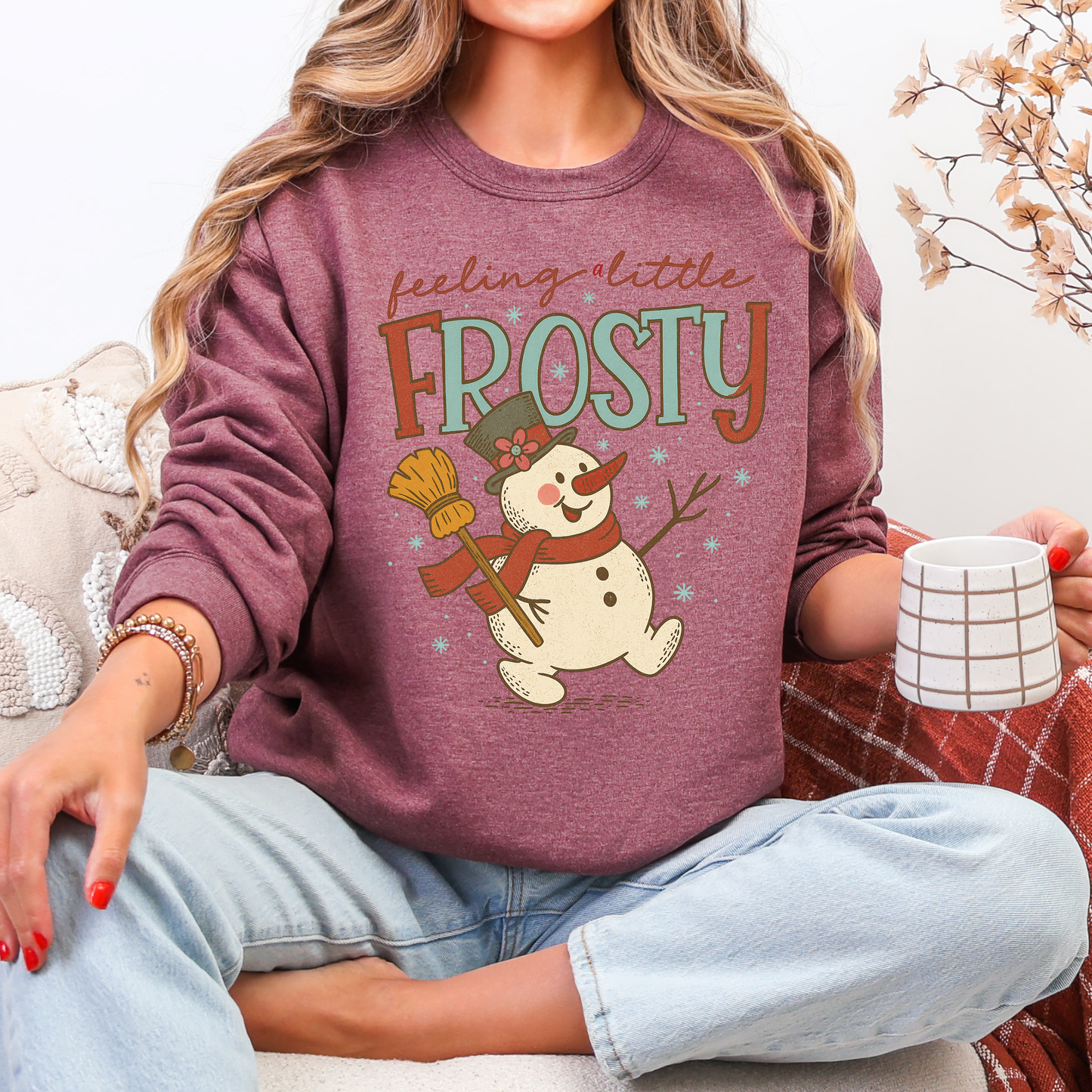 Cozy Snowman Holiday Sweatshirt | Funny Christmas Pullover