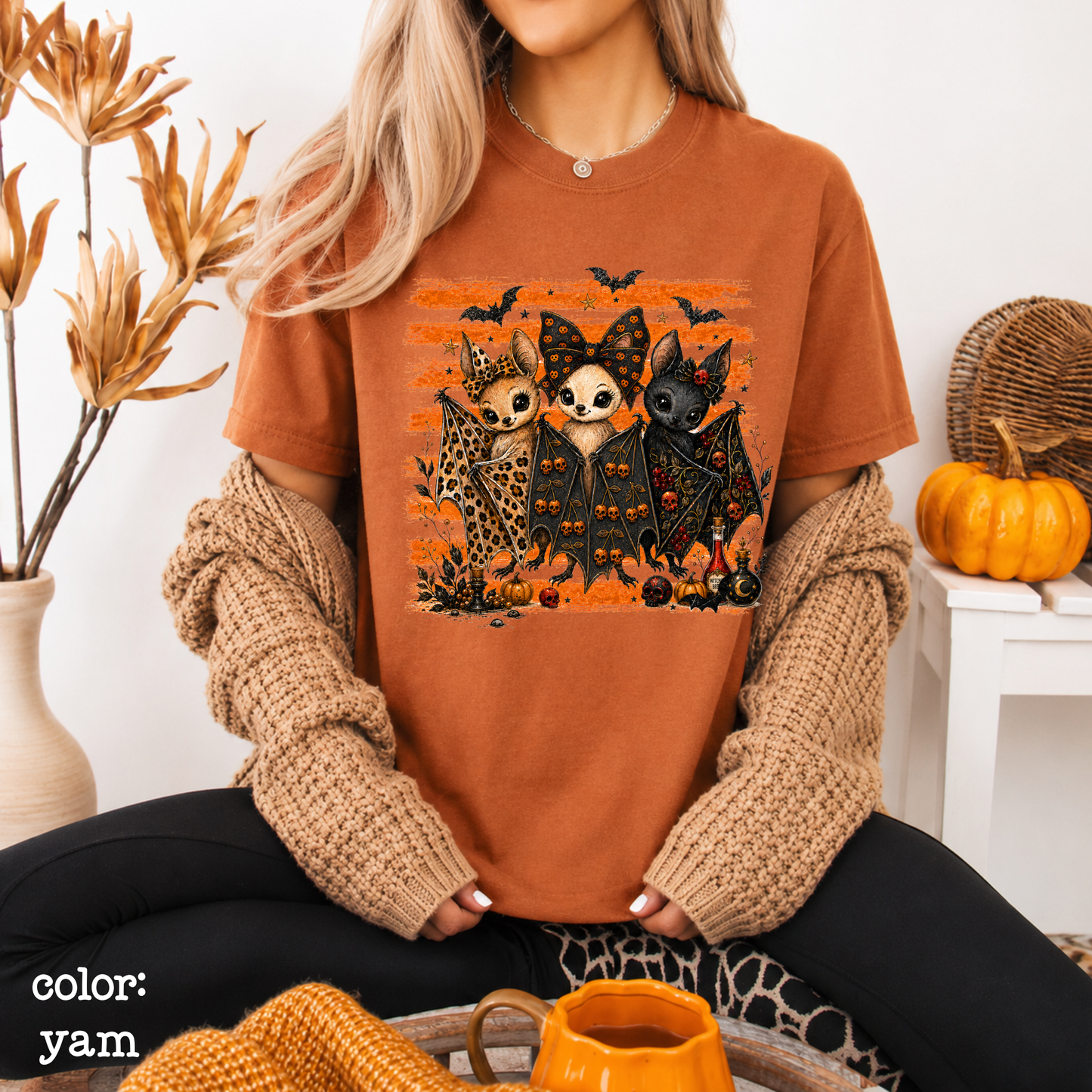 Spooky Season Bat Shirt Retro Halloween Graphic Tee