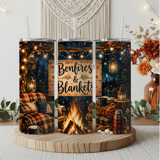 Cozy Fall Bonfire Tumbler — The Warmest Gift for Autumn Lovers