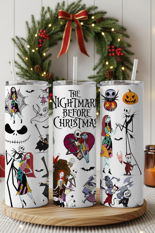 Creepy Christmas Tumbler, Halloween Spooky Holiday Gift